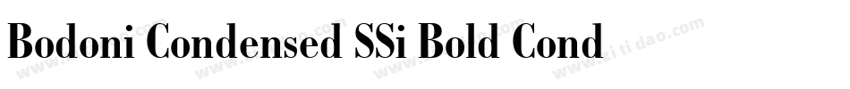 Bodoni Condensed SSi Bold Condensed字体转换